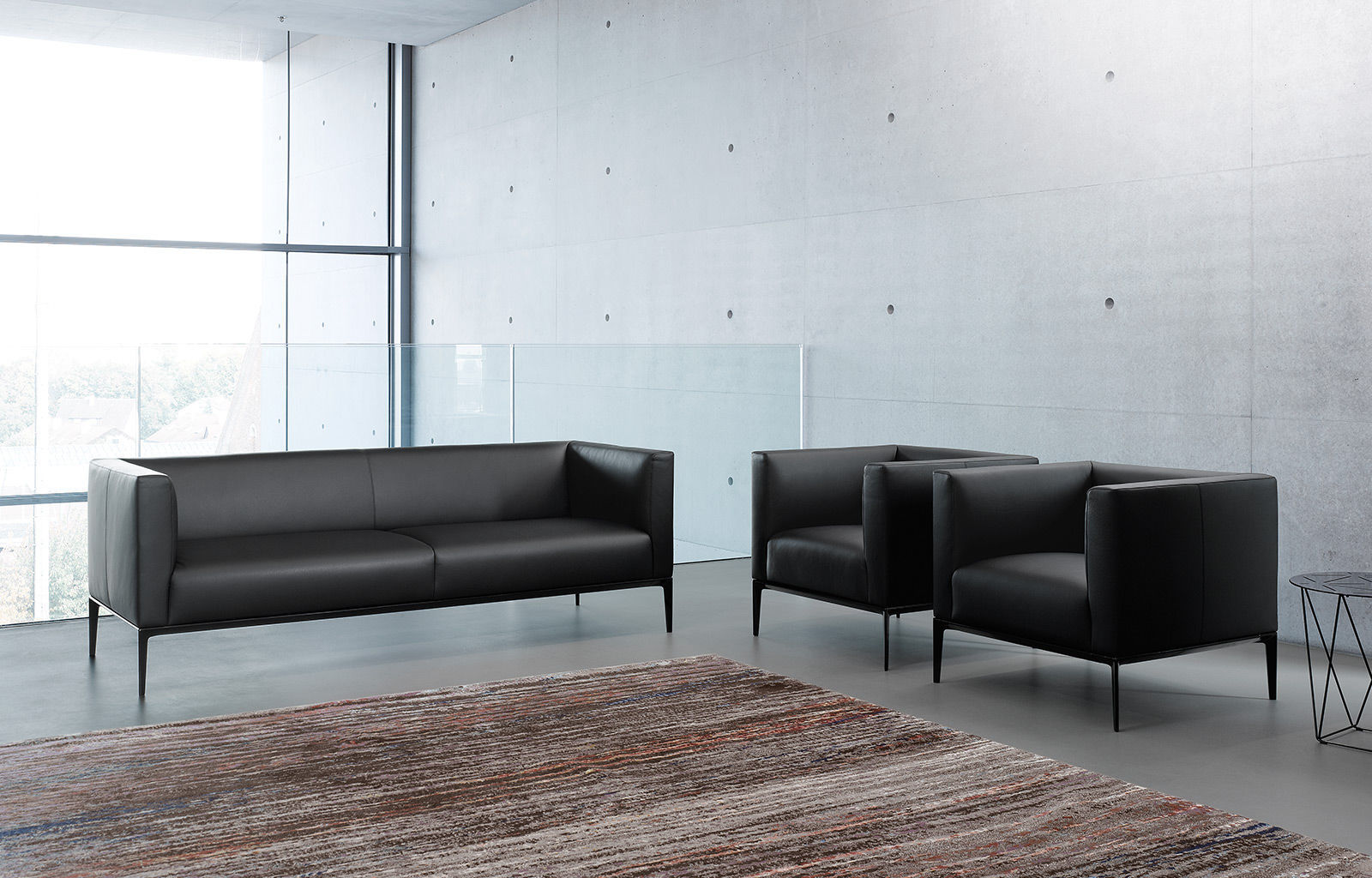 モジュール式ソファー - JAAN - Walter Knoll - 現代風 / 革製 / グレー