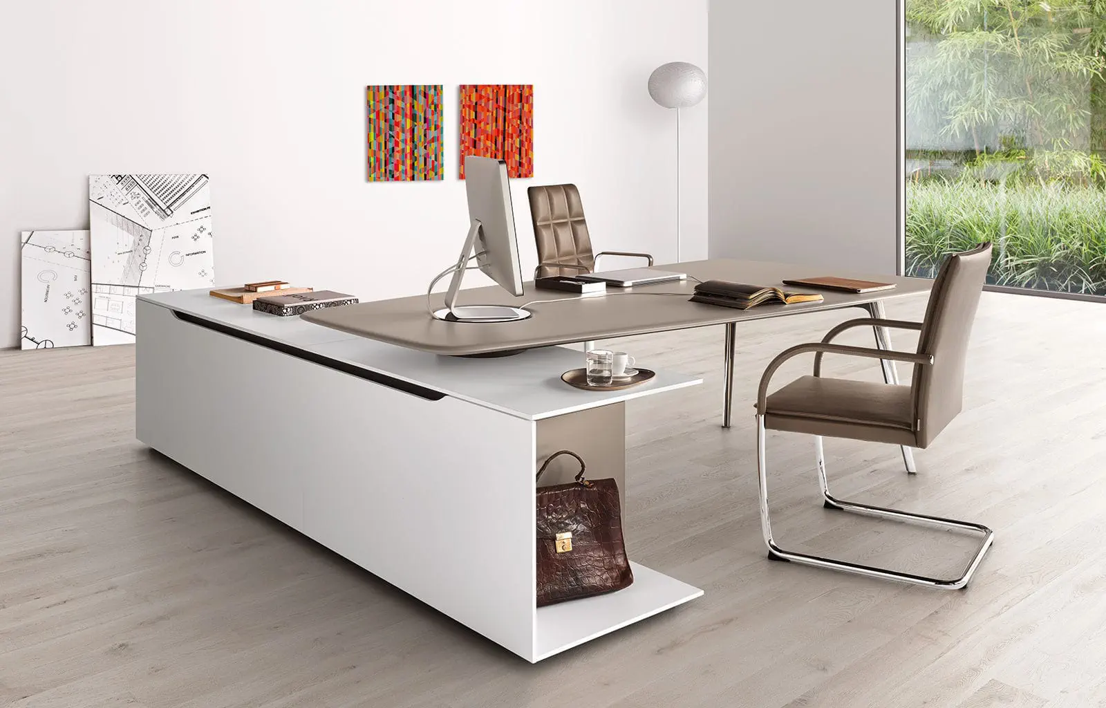 エグゼクティブ書斎机 - KEYPIECE - Walter Knoll - 現代風 / 木製