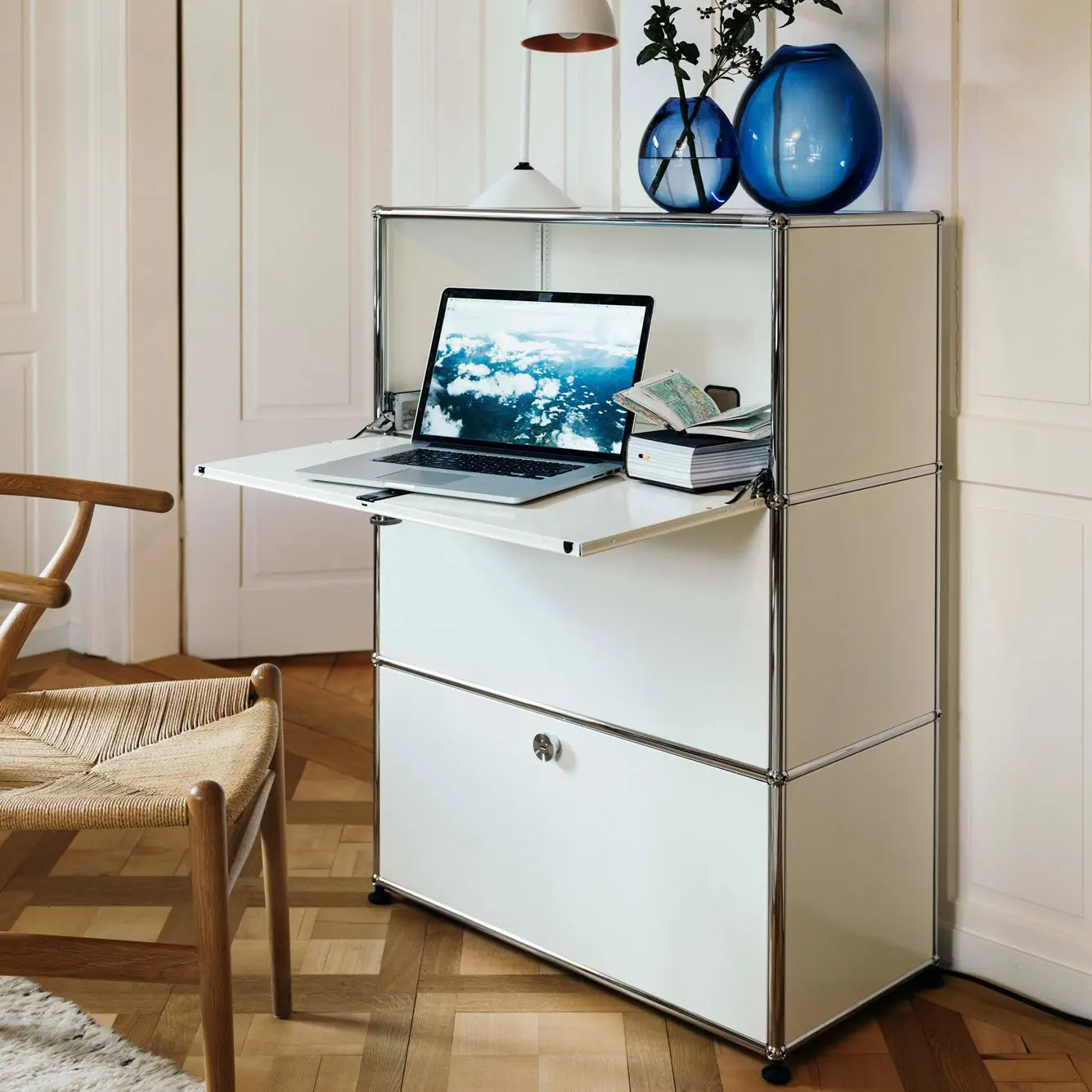 現代風秘書デスク - USM Haller - USM Modular Furniture - 金属製
