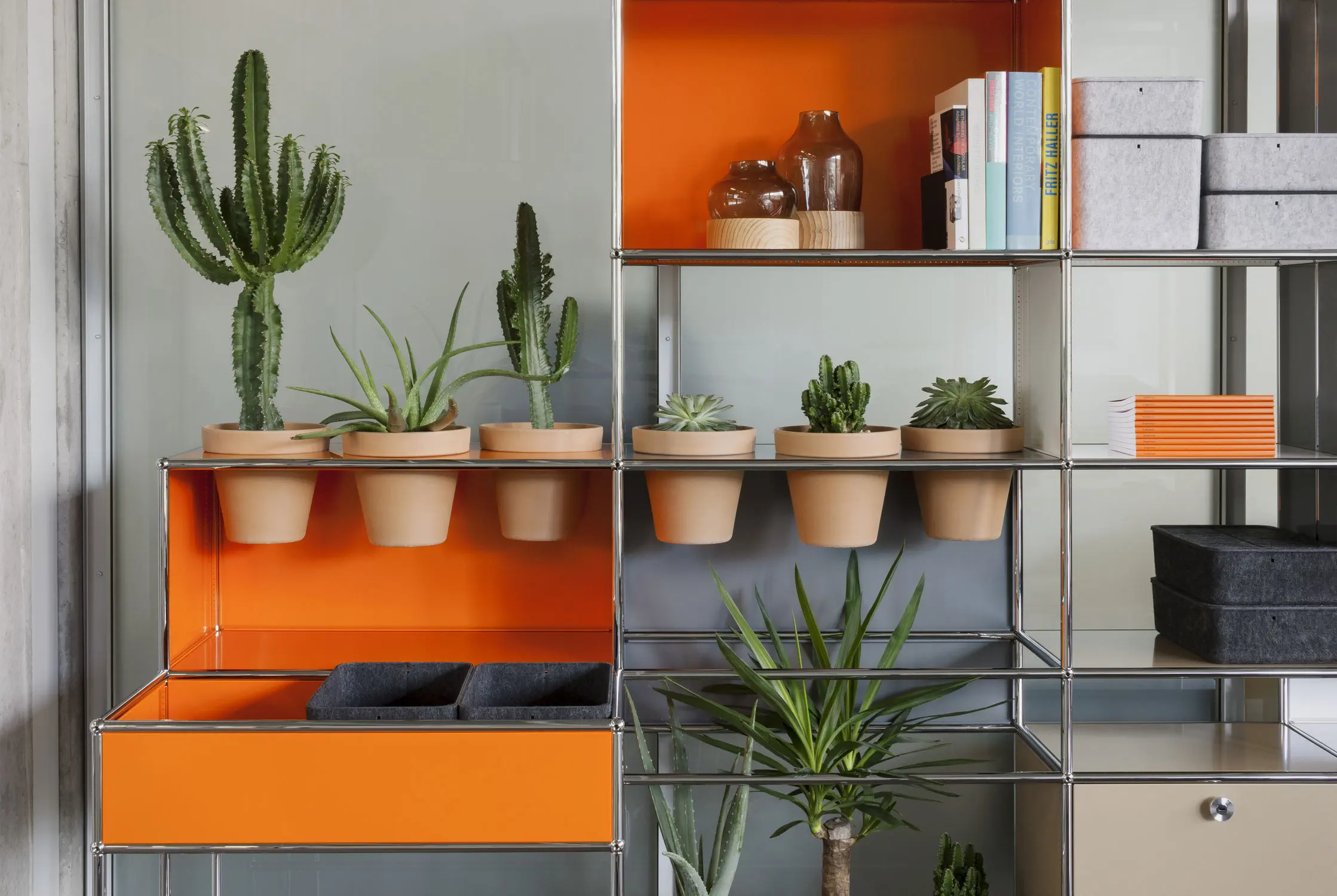 現代風テレビ用壁面ユニット - World of Plants for USM Haller - USM 