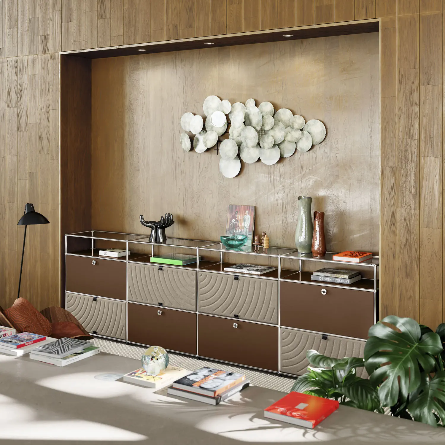 現代風サイドボード - USM Haller Soft Panel – Taupe - USM Modular