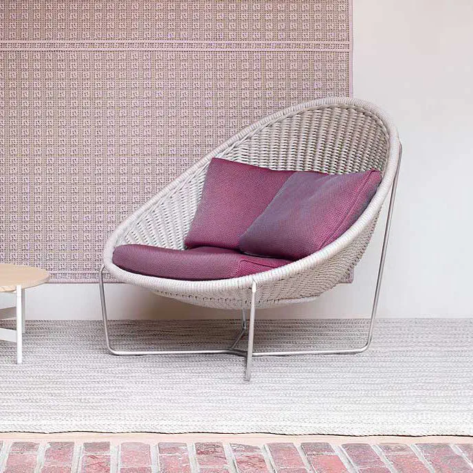 現代風アームチェア - NIDO - PAOLA LENTI - ロープ / ステンレス製