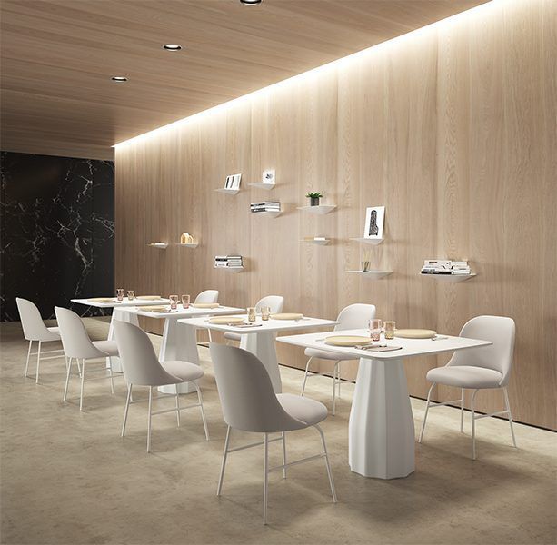 現代風テーブル - BURIN - Viccarbe - MDF / HPL / ポリプロピレン脚