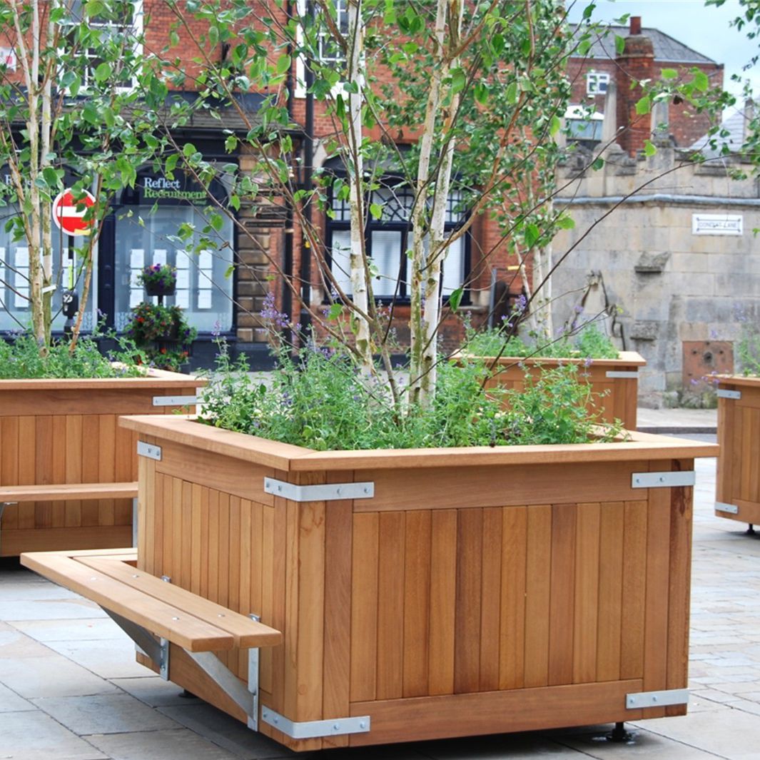 スチール製プランター - CASTLETON - Street Design - 木製