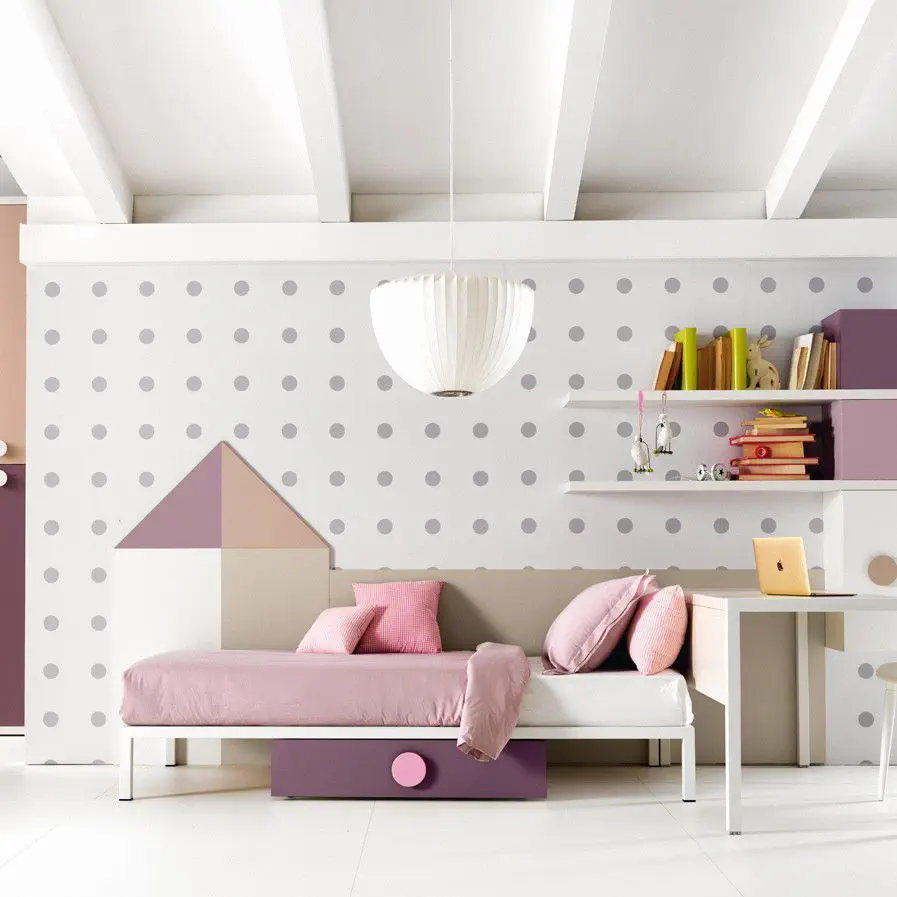 白子供部屋 194 Doimo Cityline ピンク 木製 女の子用