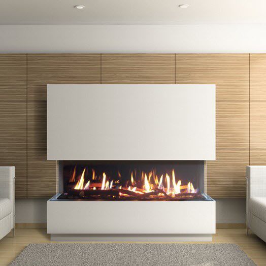 ガス密閉式暖炉 - VENEZIA F - ITALKERO - 3面タイプ / 金属製 / ガラス製