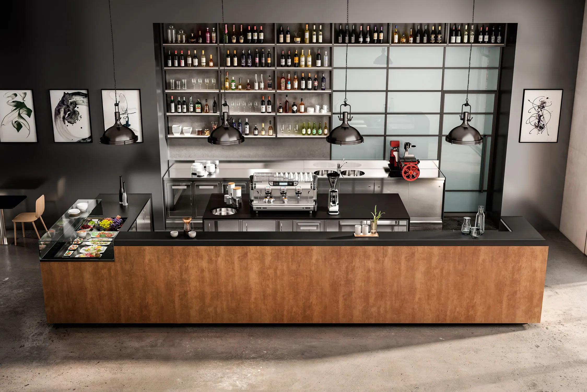 バーカウンター - SLACK - Frigomeccanica - ステンレススチール製