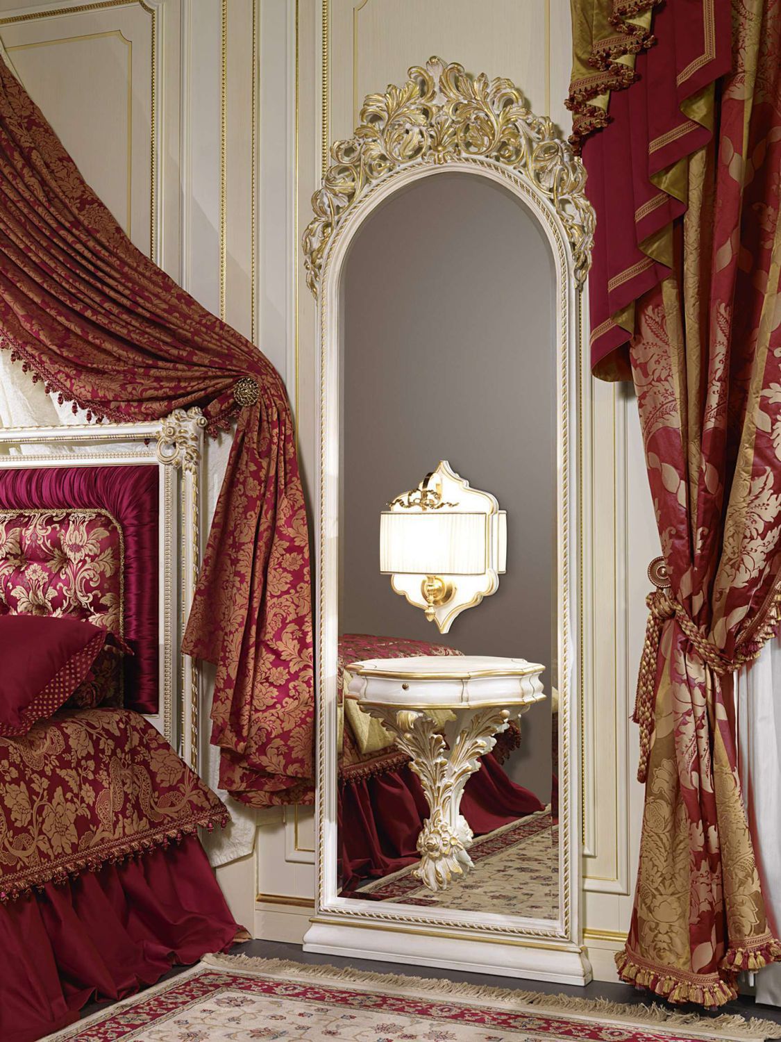 バロックスタイル 金色 木製 大きな鏡 【公式通販】