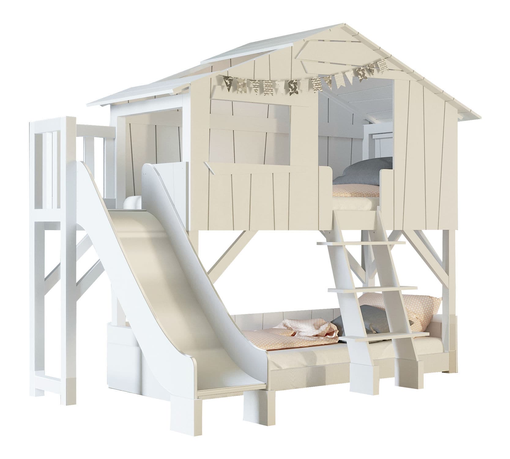 二段ベッド Cab Toboggan Pf Mathy By Bols プレイハウス型 シングル コンテンポラリー