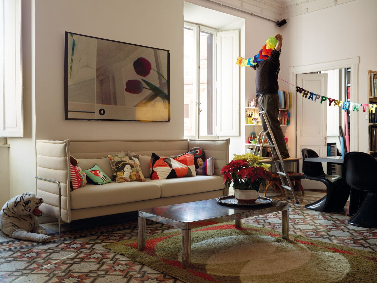 定価約160万 ヴィトラ アルコーヴソファ Alcove Sofa ブルー系 現代