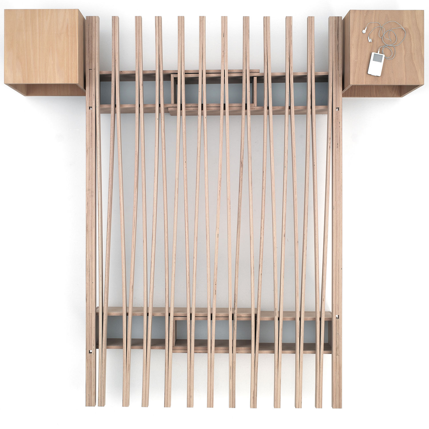 ダブルベッドフレーム - V - Tojo - ウッドスプリング / 手動式 Tojo