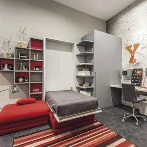 壁面収納ベッド 361 Tumidei シングル コンテンポラリー 男の子用