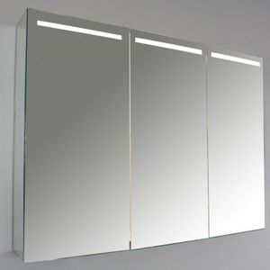 埋込照明付き鏡付きバスルーム用戸棚 1