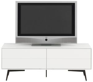 コンテンポラリーテレビキャビネット / 木製 / スチール製 / MDF