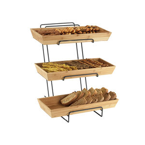 カウンタートップ展示用ラック / 食品用 / 木製 / スチール製