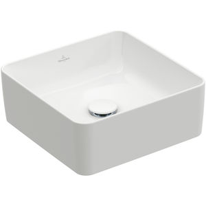 カウンタートップ型洗面器 / 正方形 / セラミック / コンテンポラリー