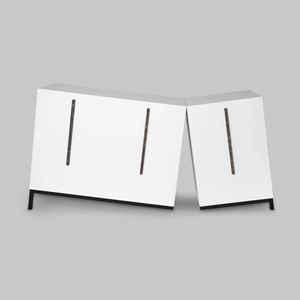 オリジナルデザインサイドボード / 漆塗りを施したMDF / コントラクト / 白