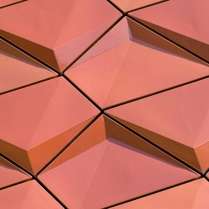 セラミックサイディング / 3D / タイル風 / オレンジ
