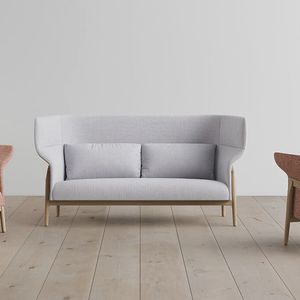 スカンジナビアンデザインソファー / 布製 / 木製 / 2人用