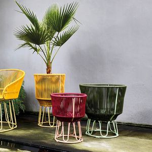 粉体塗装スチール製植木鉢 1