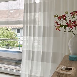 縞模様シアーカーテン