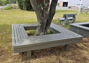 現代風布張りベンチ