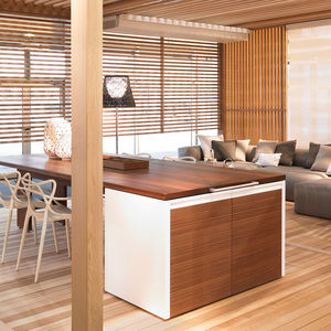 Corian® 製カウンタ-トップ / マホガニー製 / レッドシダー製 / キッチン