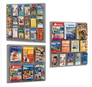 壁掛け式展示用ラック / カタログ用 / 金属製 / 店用