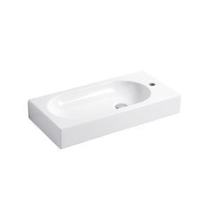 壁掛け式洗面器 / 楕円形 / セラミック / コンテンポラリー