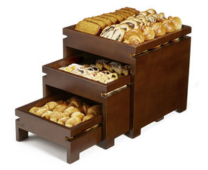 カウンタートップ展示用ラック / 食品用 / 竹製 / パン屋用