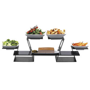 食品用展示用ラック / スチール製 / ガラス製 / 業務用