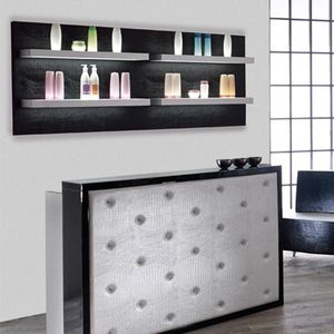 壁掛け式展示用ラック / 美容製品 / ラミネート / バックライト付き