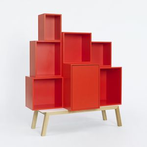 ハイサイドボード / コンテンポラリー / 漆木材 / 漆塗りを施したMDF