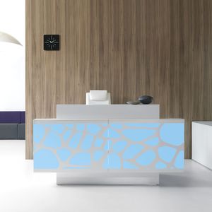 プレキシガラス®製受付カウンター / 金属製 / ラミネート / ガラス製