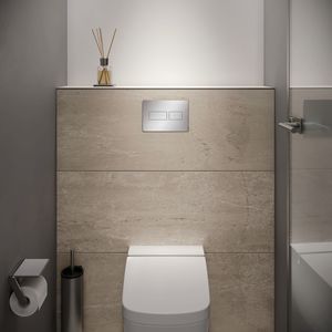 ダブルトイレの水洗ボタン