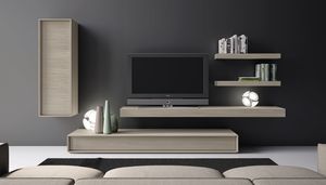 現代風テレビ用壁面ユニット 1