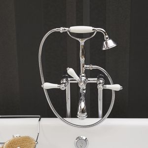 シャワー用ダブルハンドル混合水栓 1