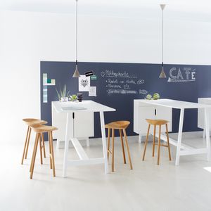 コンテンポラリーバーテーブル / ラミネート状 / 金属製 / 長方形