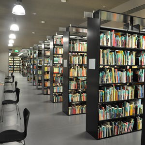 コンテンポラリー棚 / 金属製 / 図書館用 / 業務用