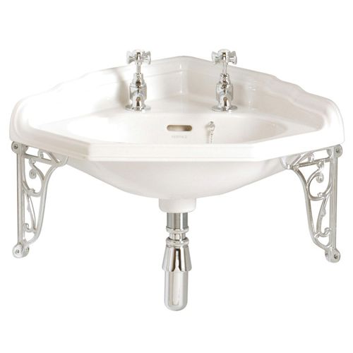 壁掛け式洗面器 - PDW11/111 - HERITAGE BATHROOMS - セラミック製 / コーナータイプ / クラシック