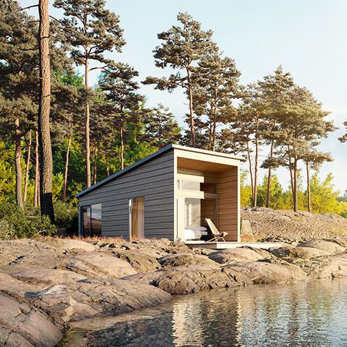 バンガロー タイプ家 Kontti Honka Log Homes 積層ソリッド ウッド製 コンテンポラリー 一階建て