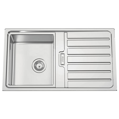 1槽流し台 - FUSION 86 - RODI HOME – kitchen sinks and accessories - 水切りあり / ポリッシュステンレススチール製 / オーバーマウント型