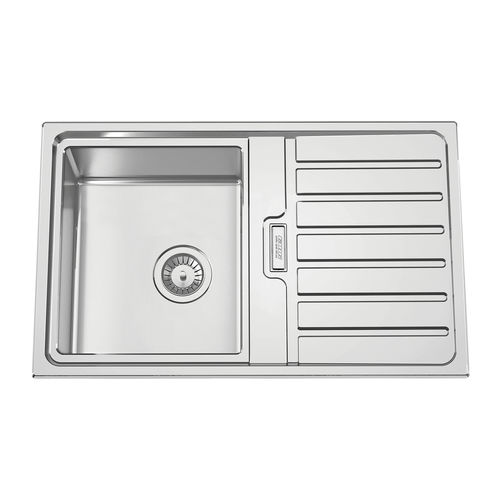 1槽流し台 - FUSION 80 - RODI HOME – kitchen sinks and accessories - 水切りあり / ポリッシュステンレススチール製 / オーバーマウント型