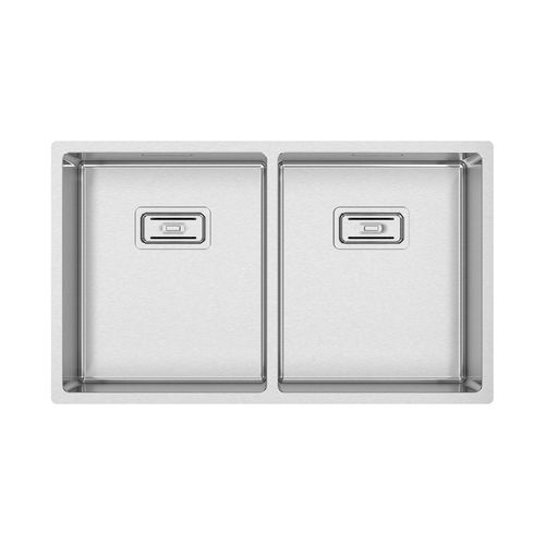 2槽流し台 - BOX LUX 75 - RODI HOME – kitchen sinks and accessories - 水切りなし / ブラッシュドステンレススチール / オーバーマウント型