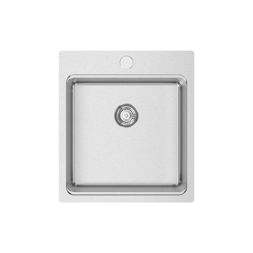1槽流し台 - UNA 46 - RODI HOME – kitchen sinks and accessories - 水切りあり / ポリッシュステンレススチール製 / オーバーマウント型