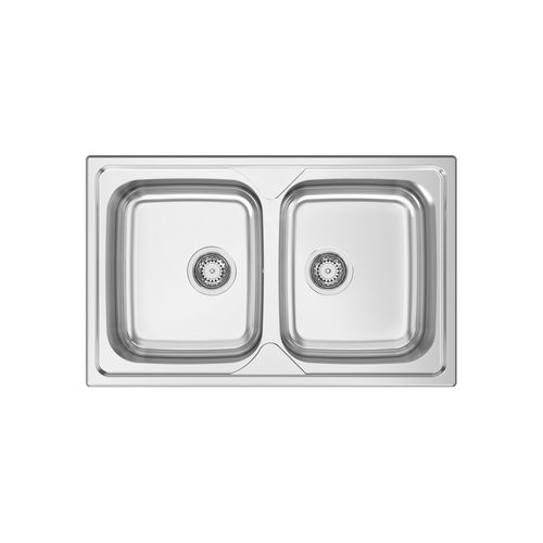 2槽流し台 - OKIO PLUS 80 BB - RODI HOME – kitchen sinks and accessories - 水切りなし / ポリッシュステンレススチール製 / オーバーマウント型