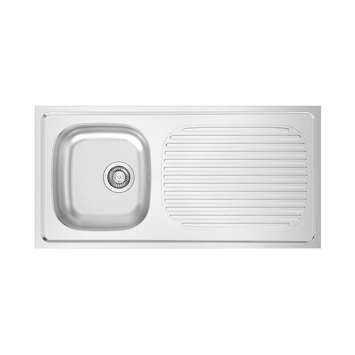 1槽流し台 - SIT ON 1000×500 B - RODI HOME – kitchen sinks and accessories - 水切りあり / ステンレススチール / オーバーマウント型