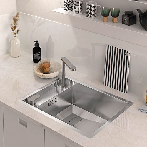 1槽流し台 - INVISIBLE 50 - RODI HOME – kitchen sinks and accessories - 水切りなし / ブラッシュドステンレススチール / オーバーマウント型