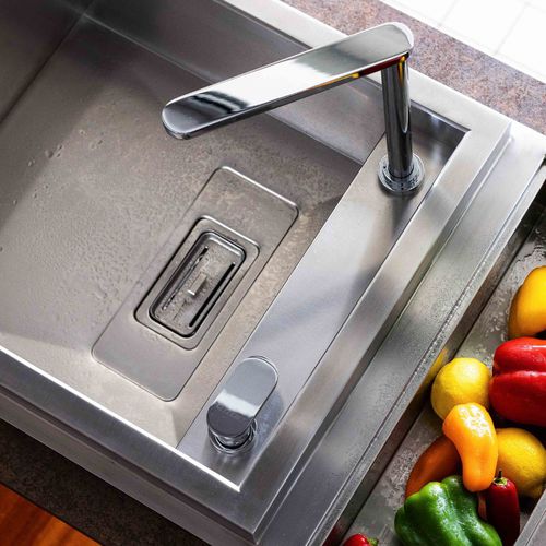 カウンタートップ混合水栓 - BOX QS 3000 - RODI HOME – kitchen sinks and accessories - ステンレス製 / キッチン用 / 穴2つ