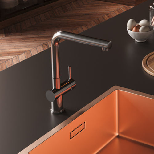 カウンタートップ混合水栓 - LINE MN 807 - RODI HOME – kitchen sinks and accessories - ステンレス製 / キッチン用 / 穴1つ